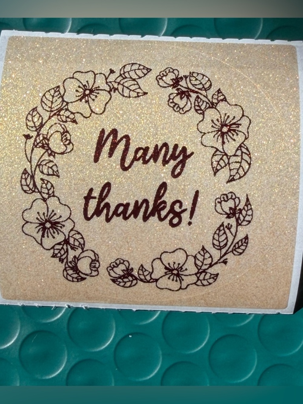 Gold & Black Transparent Glitter “Many Thanks”
  ~50pcs only~